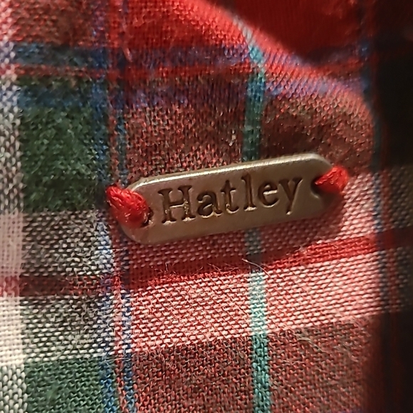 Hatley Red and White Plaid Button Down Shirt Large - Picture 5 of 12
